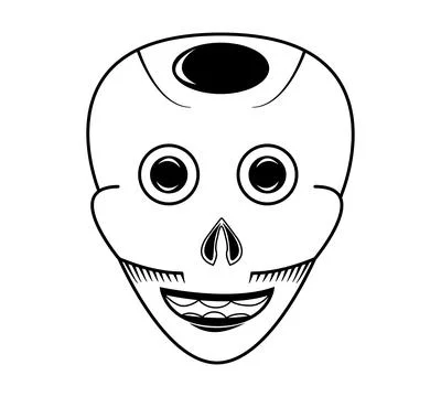 Vector alien head icon Stock Illustration