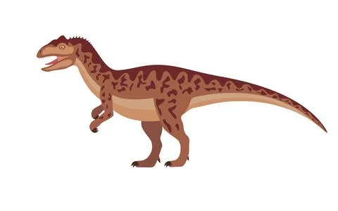 Vector allosaurus dinosaur Illustrazione stock
