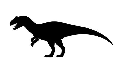Vector allosaurus silhouette Stock Illustration