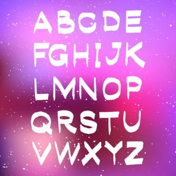 Vector alphabet on blurred background. ABC vector Stock Illustration