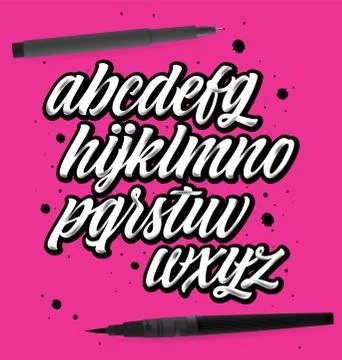 Vector Alphabet. Exclusive Custom Letters. Stock Illustration