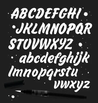 Vector Alphabet. Exclusive Custom Letters. Stock Illustration