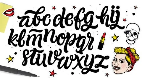 Vector Alphabet. Exclusive Custom Letters. Stock Illustration