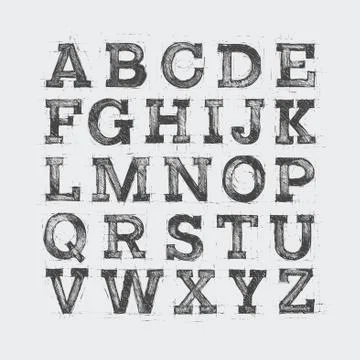 Vector Alphabet. Exclusive Custom Letters. Stock Illustration
