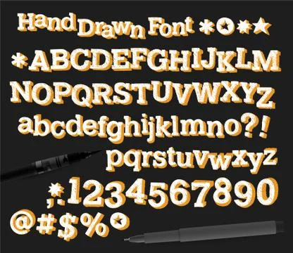 Vector Alphabet. Exclusive Custom Letters. Stock Illustration