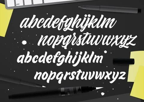 Vector Alphabet. Exclusive Custom Letters. Stock Illustration