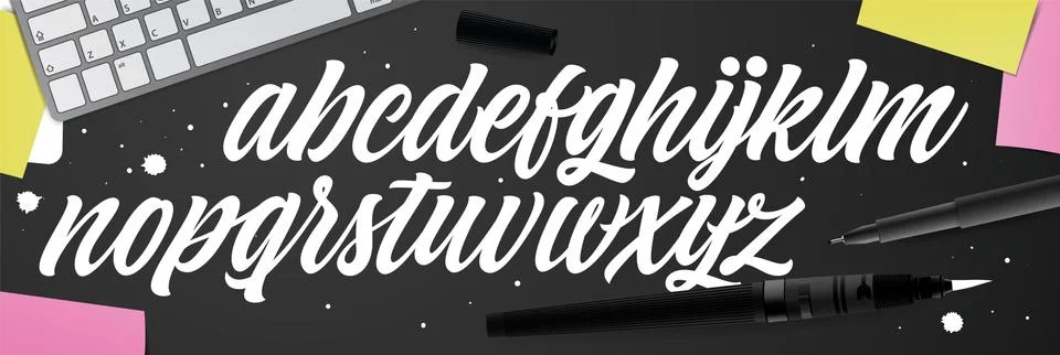 Vector Alphabet. Exclusive Custom Letters. Stock Illustration