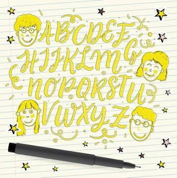 Vector Alphabet. Exclusive Custom Letters. Stock Illustration