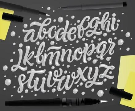 Vector Alphabet. Exclusive Custom Letters. Stock Illustration