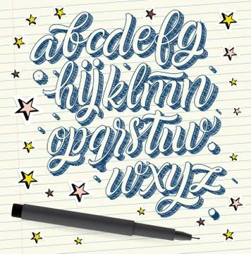Vector Alphabet. Exclusive Custom Letters. Stock Illustration