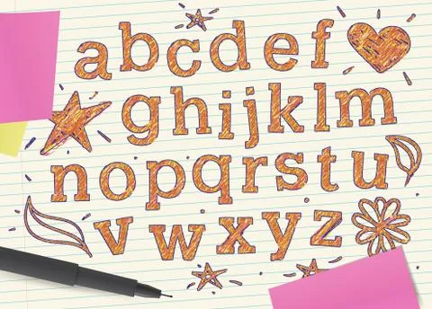 Vector Alphabet. Exclusive Custom Letters. 스톡 일러스트