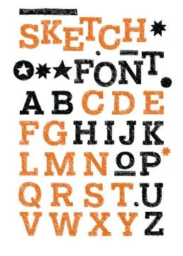 Vector Alphabet. Exclusive Custom Letters. Stock Illustration