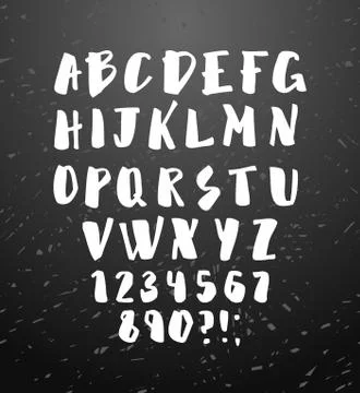 Vector alphabet. Hand drawn letters. Stock Illustration