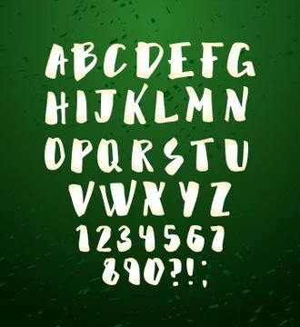 Vector alphabet. Hand drawn letters. Stock Illustration