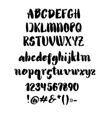 Vector alphabet. Hand drawn letters. Stock Illustration