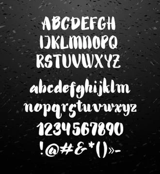 Vector alphabet. Hand drawn letters. Stock Illustration