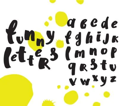 Vector alphabet. Hand drawn letters. Letters of the alphabet written with a b Stock Illustration