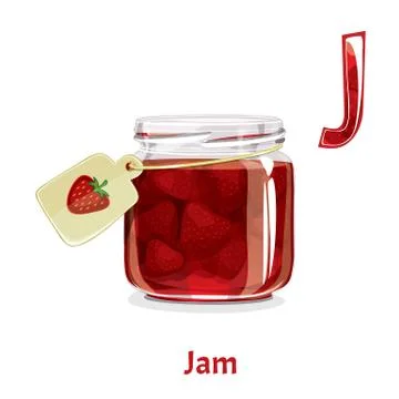 Vector alphabet letter J. Jam Stock Illustration