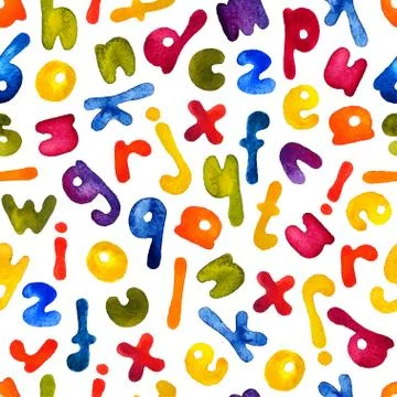 Vector  alphabet seamless pattern. Eps10 Stock Illustration