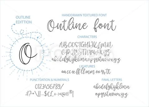 Vector alphabet typeface. Hand drawn modern typeface.: Royalty Free ...