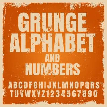 Vector alphabet typography set isolated on white. Stock-Illustration