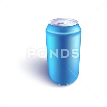 Vector aluminium can mockup for beer or soda drink Stock Illustration