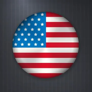 Vector american badge flag Ilustração Stock