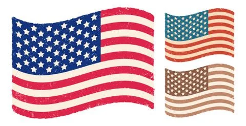 Vector American flag Stock Illustration