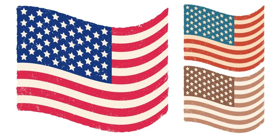 Vector American flag Stock Illustration