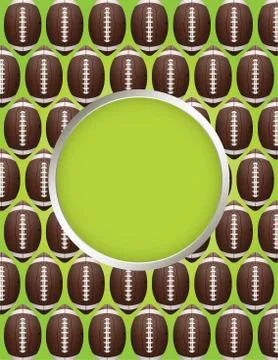 Vector American Football Pattern Party Flyer Stock Illustration