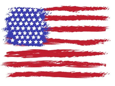 Vector American grunge flag Stock Illustration