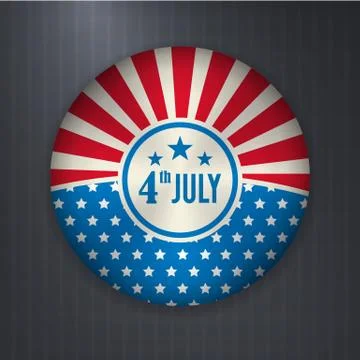 Vector american independence 4 july badge Illustrazione stock
