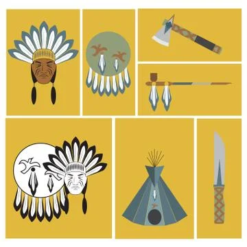 Vector american indian Stock Illustration