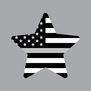 Vector American Star icon Stock Illustration