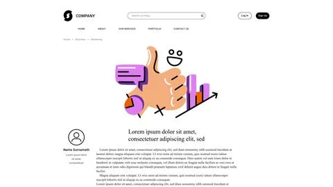 Vector analysis in bold line style . Editable illustration Stock Illustration