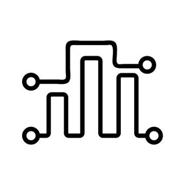 Vector analysis from start to finish icon vector outline illustration 스톡 일러스트