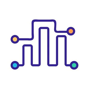 Vector analysis from start to finish icon vector outline illustration 스톡 일러스트