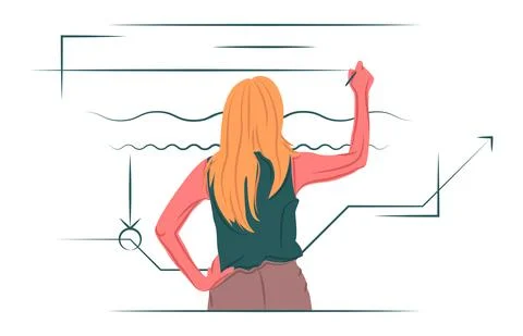 Vector analytics in shadow of sharp lines style 스톡 일러스트