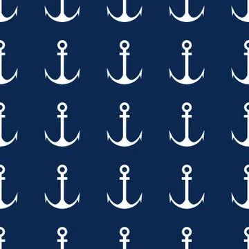 Vector  anchor seamless pattern Stock Illustration