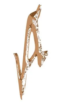 Vector ancient bevel letter. Stock Illustration