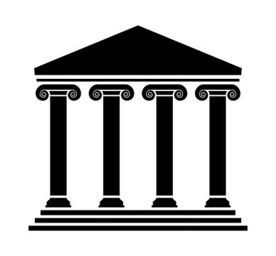 Vector ancient greek architecture with columns Stock Illustration