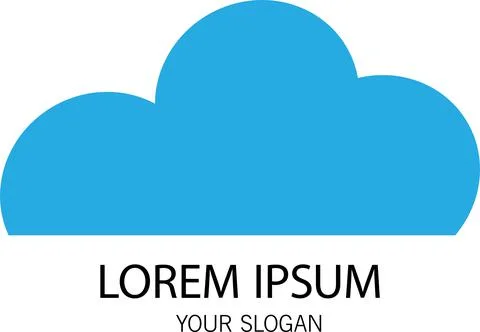 Vector and unique cloud's sticker for design user Stock Illustration