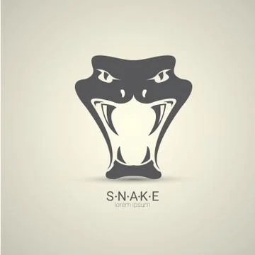 Vector angry dangerous snake logo design Stock Illustration