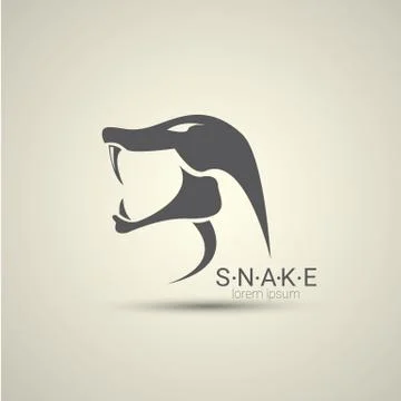 Vector angry dangerous snake logo design Stock Illustration