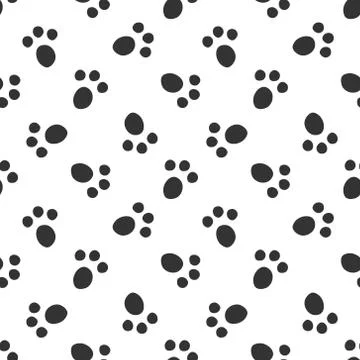 Vector animal footprint seamless pattern Illustrazione stock