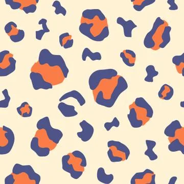 Vector animal leopard skin texture print seamless pattern Stock Illustration