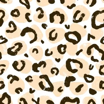 Vector animal leopard skin texture print seamless pattern Illustrazione stock