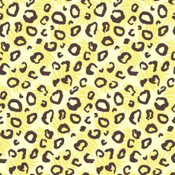 Vector animal leopard skin texture print seamless pattern Stock Illustration
