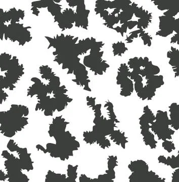 Vector animal skin pattern of cow print Stock Illustration