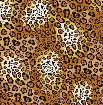 Vector animal skin pattern of leopard print Stock Illustration